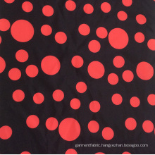 Polka Dots Printed Polyester Autume/Winter Garment Woven Fabric
